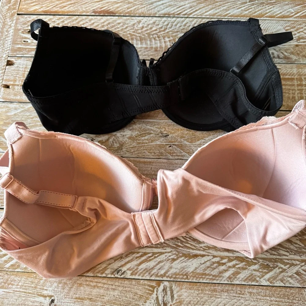 💖2 38C Bras💖 Pink Maidenform & Black Body Embrace - Picture 2 of 4